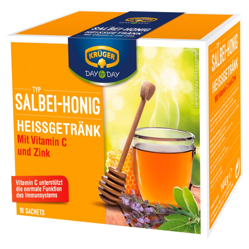 Krüger Heißgetränk Salbei-Honig 144g, 18 Beutel
